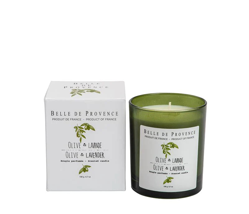 Olive Lavender Scented Candle | Belle De Provence - Gilla Salon and Spa